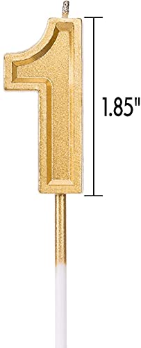 LUTER Gold Glitter Happy Birthday Cake Candles Number Candles Number 1 Birthday Candle Cake Topper Decoration for Party Kids Adults LUTER Gold Glitter Happy Birthday Cake Candles Number Candles Number 1 Birthday Candle Cake Topper Decoration for Party Kids Adults